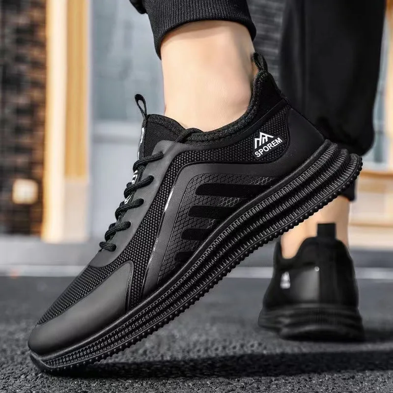 Men's Knitted Loafers Fashion Ethnic Style Casual Shoes Comfortable Lightweight Breathable Cloth Shoes