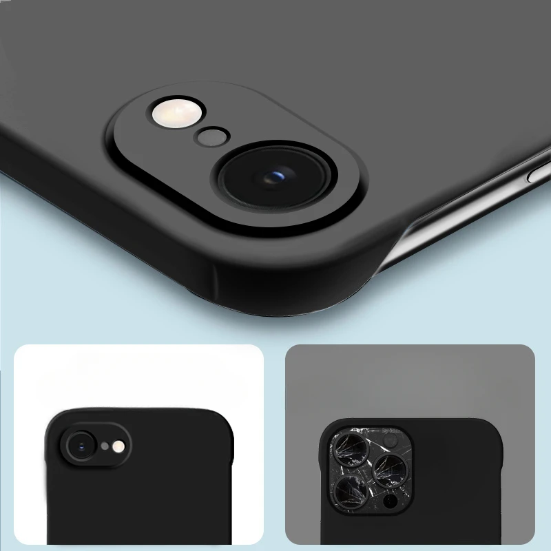 Ultra Slim Frameless Matte Phone Case Cover, Hard PC, Borderless Design