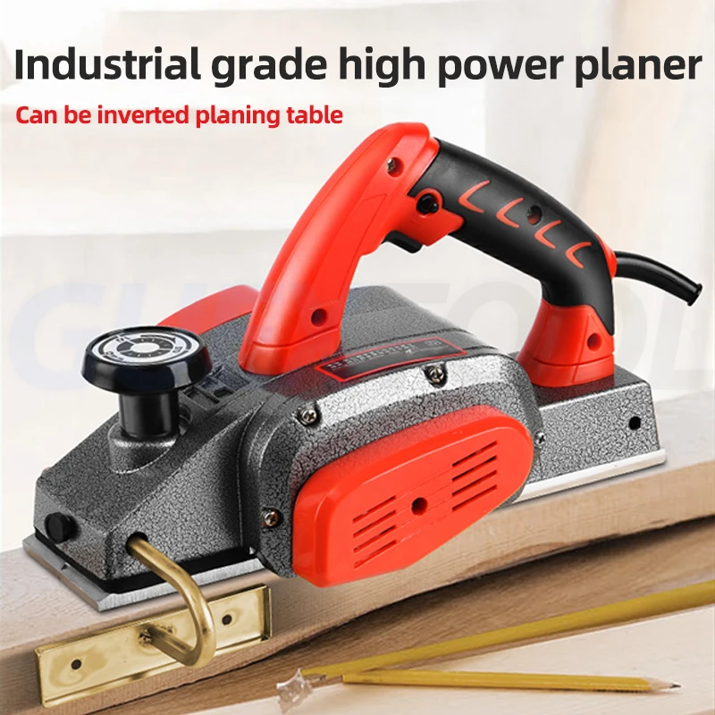 Electric Planer Household Portable 220V Multifunctional Woodworking Planer Planing Machine Handheld Wood Cutting Router Trimmer 2