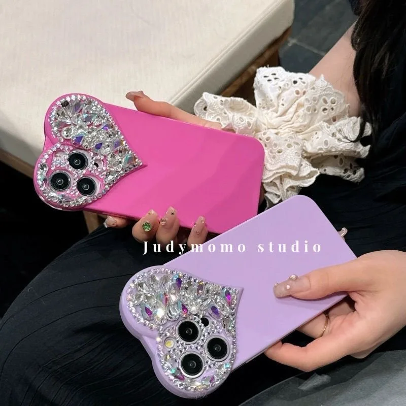 Candy Blink 3D Diamond Heart StyleSoft Phone Case Cover