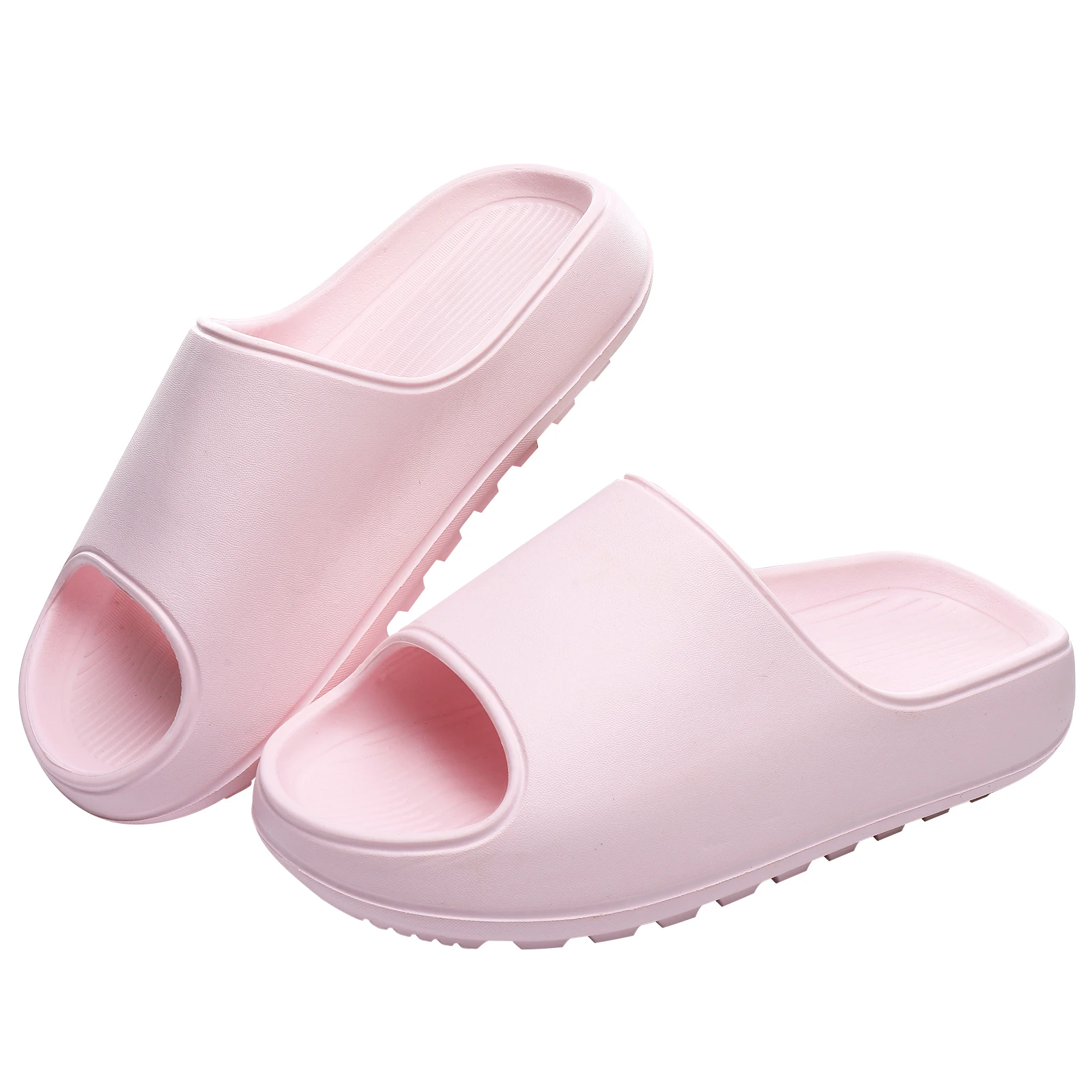 

Shevalues Thick Bottom Beach Slippers For Women Unisex Fashion Paltform Sandals Summer Indoor Bathroom Slides Casual Home Shoes