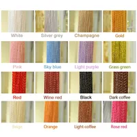 Glitter Door String Curtain Silver Ribbon Shiny Tassel Flash Line Curtain Valance for Window Room Home Decoration 100X200CM 2