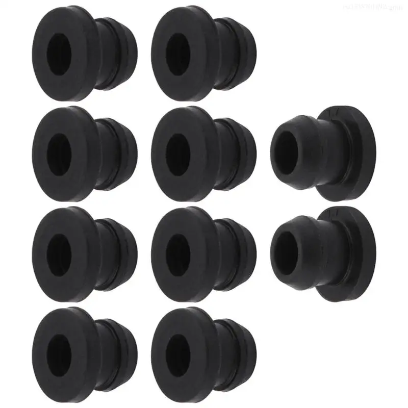 RV Stove Grommet 10Pcs Scratchproof Grates Grommet Stove Grommets Stove Parts Heat Resistant Grate Pad Accessories Black F0I5