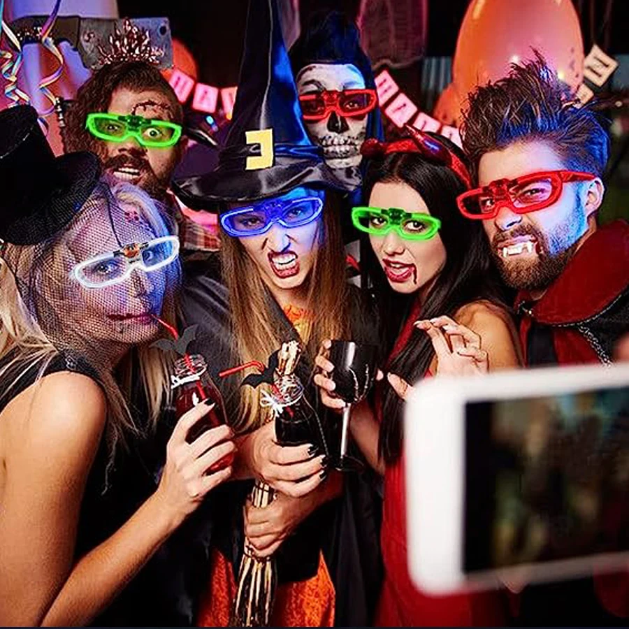 5/10/20/30/40/50 Pcs LED Flashing Glow In The Dark Party Sunglasses Glasses Birthday Wedding Supply