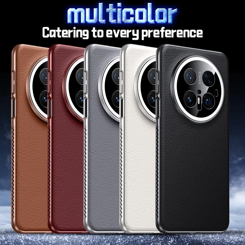 Premium PU Leather Carbon Fiber Shockproof Magnetic Wireless Charging Case