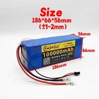 Nouvelle batterie 36V 100000mAh 10S3P 18650 avec BMS 15A intégré, batterie au lithium pour scooter électrique 500W 3