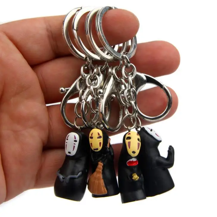 4 Pcs/set Kawaii Spirited Away No Face Man Doll Cartoon Animation Action  Figure For Bell Key Ring Mascot Keychains Holder Bag - Action Figures -  AliExpress