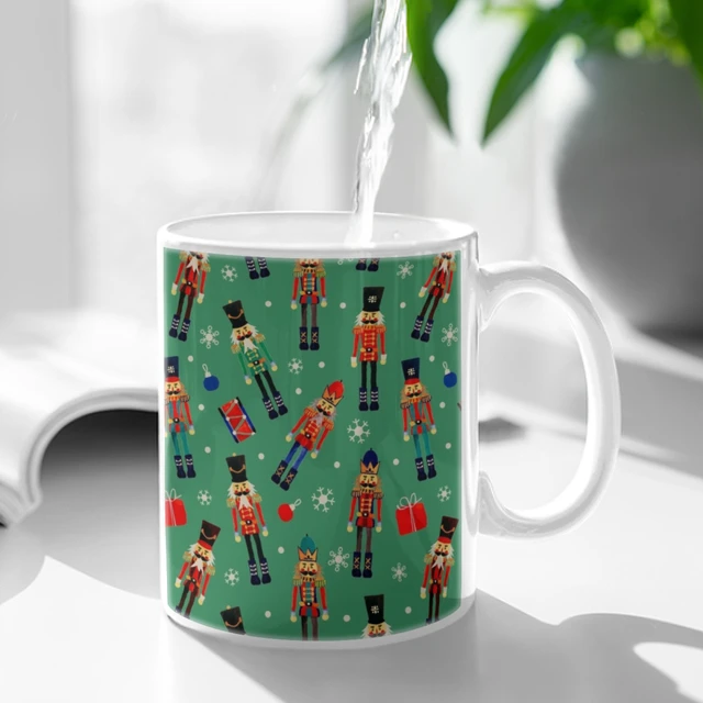 Nutcracker Christmas/Holiday Travel mug with a handle - nutcracker