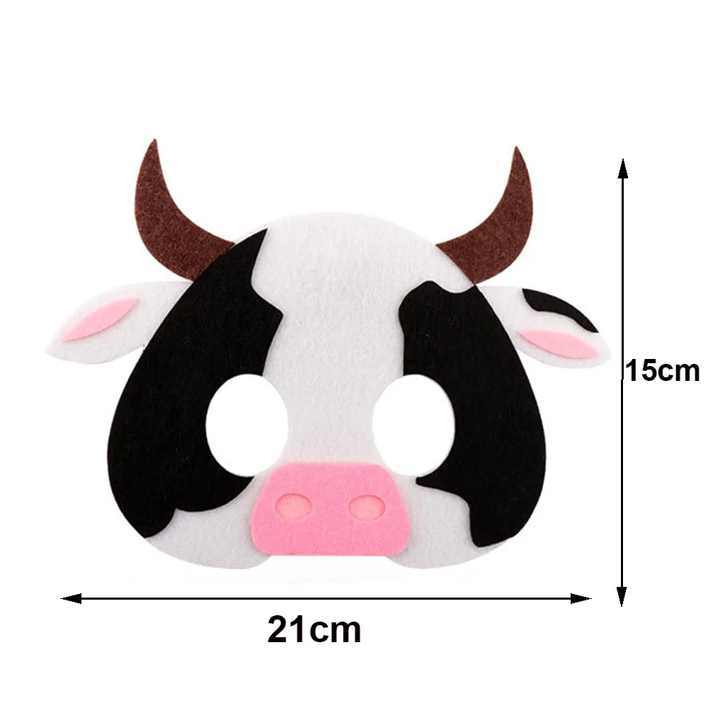 8PCS Farm Animal EVA Mask Set Chicken Sheep Cow Pig Masks Farmhouse Theme Birthday Party Gifts Costumes Dress-up Party Supplies images - 6