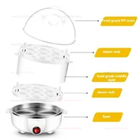 Electric Eggs Cooker, Rapid Multifunctional Mini Eggs Cooker Boiler For Poached Eggs, Scrambled Eggs, Omelets, Auto Shut 6