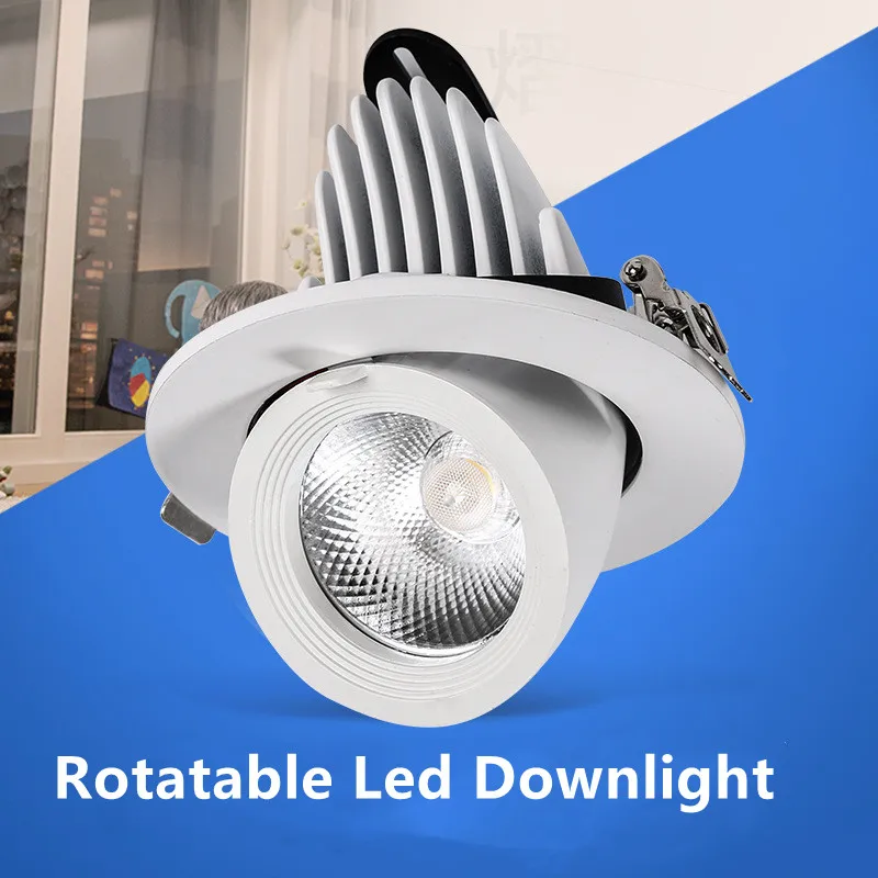 

Dimmable LED trunk light COB LED gimbal light 12W Warm White Cold White COB LED gimble lamp rotatable led downlight Adjustable