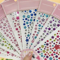 New Stickers On The Face Rhinestone Makeup Bright Face Art Sticker Children's Temporary Tattoo Rhinestone For Strasse Makeup 1
