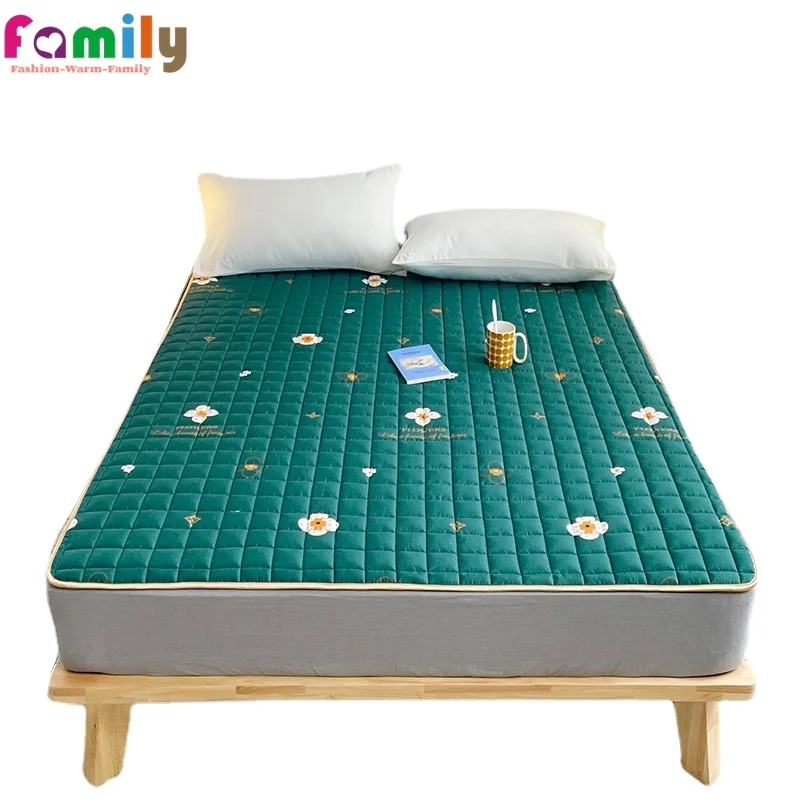 

High Quality Foldable Floor Mat Non-slip Light Mattress Toppers Household Hotel Bedding Quilted Pad Double-Sided Bed Mat