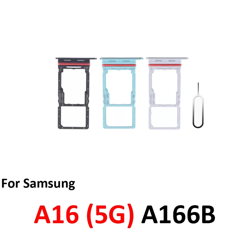 Black SIM Card and Micro SD Tray Holder for Samsung Galaxy - Dual/Single Slot