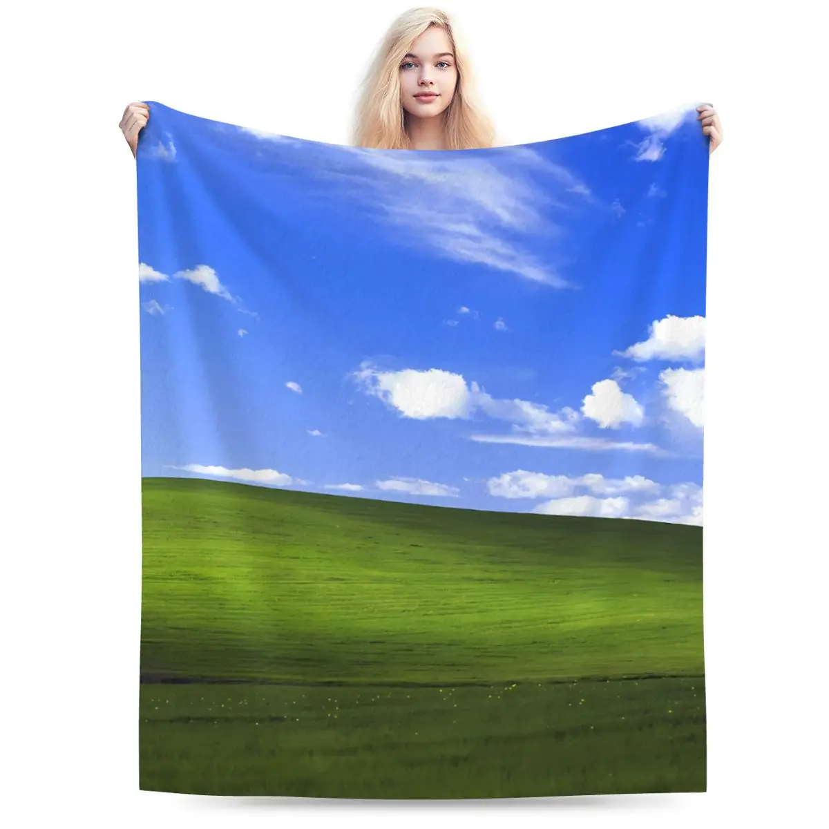 Windows Xp Bliss Wallpaper Una Coperta In Micro Pile Ultra-Morbida