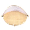 Hand-Woven Food Tent Basket Tray Fruit Vegetable Bread Storage Basket Simple Atmosphere Outdoor Picnic Mesh Net Cover 2