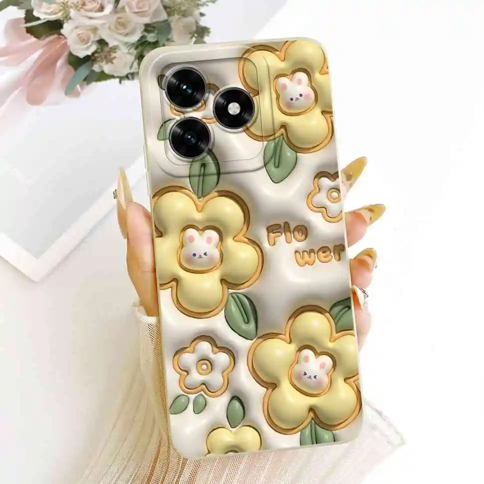 Lovely Sweet Rabbit Panda Soft Silicone Phone Case - Shockproof Bumper Cover