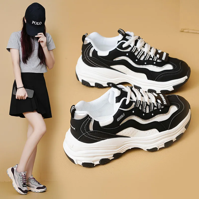Women Sports Shoes Platform Sneakers Fashion Outdoor Hiking Non-Slip Casual Shoes Low Top Running Shoes Women Footwear
