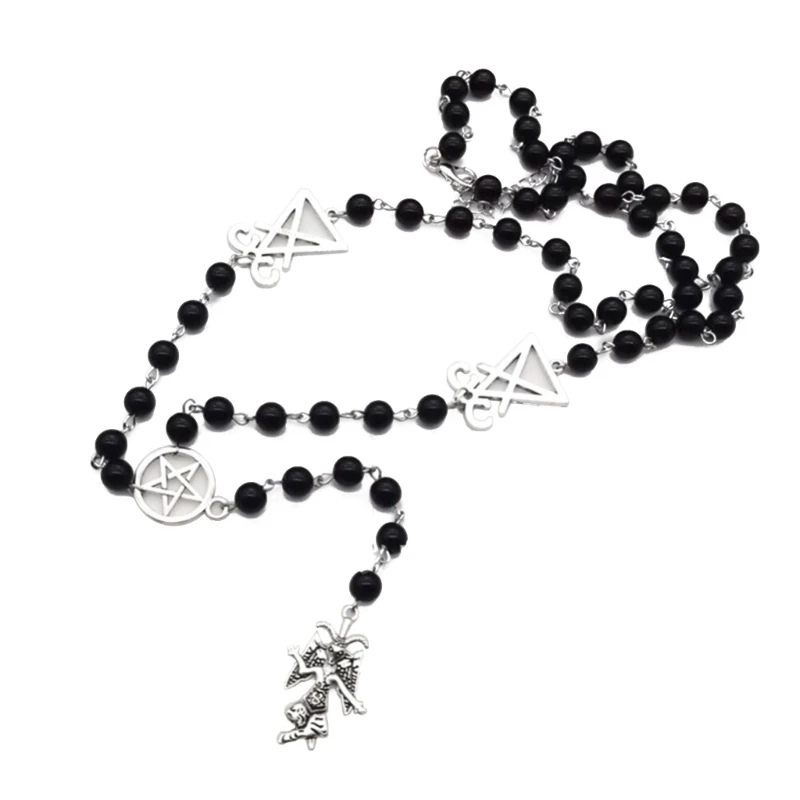 Цепочка с розам Baphomet, ожерелье с Мистик-розам, сатана, коза, Мендес, языческая бита, ювелирные изделия, подарочное ожерелье с алтарем