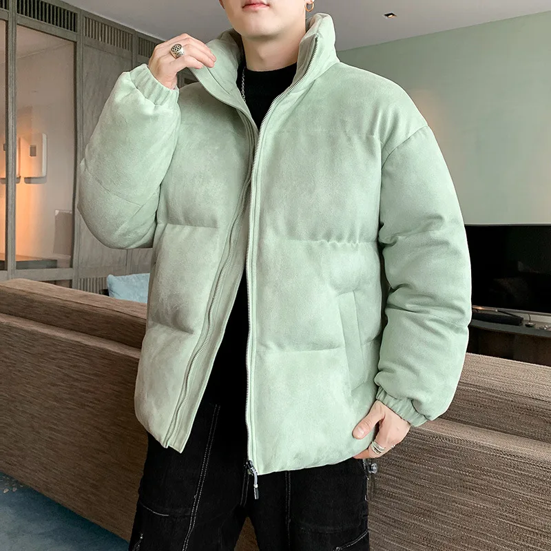 Men's Cotton Jacket In Autumn and Winter 2022 New Fashion Brand Plush and Thick Suede Down Jacket with Bread and Cotton Jacket