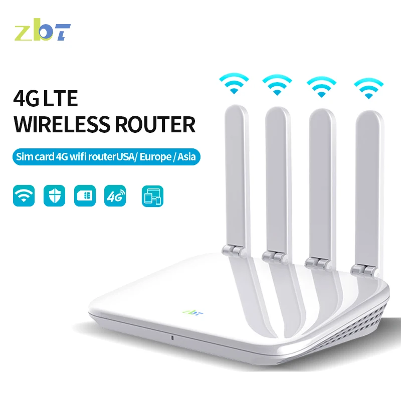 Roteador Wifi para Cartão Sim Doméstico Porta Lan Wan Modem Cat4 Ec200aeuha Modem 32 Usuário 4x5dbi 4ghz Antena 2.4ghz 300mbps - Imagem 2