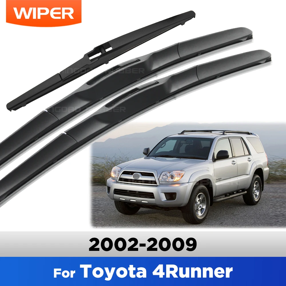 For Toyota 4Runner MK4 2002-2009 2003 2004 2005 Wiper Front & Rear Wiper Blades Windshield Windscreen Window Brushes 22"+20"+12"