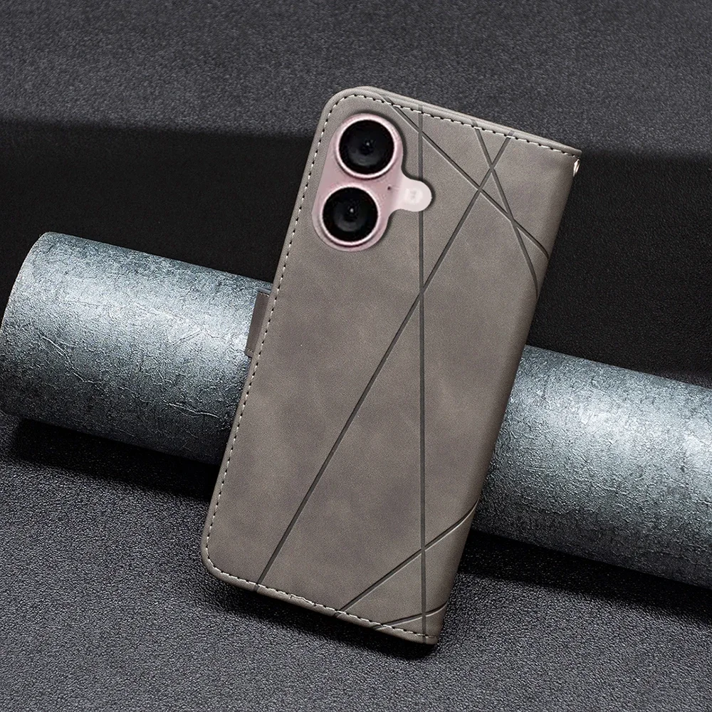 Brieftasche Magnetische Flip Ledertasche für IPhone 16 Pro Max 15 14 Plus 13 Schützen Sie faltbare Kartensteckplätze Stoßfeste Business-Abdeckung_voghion.com