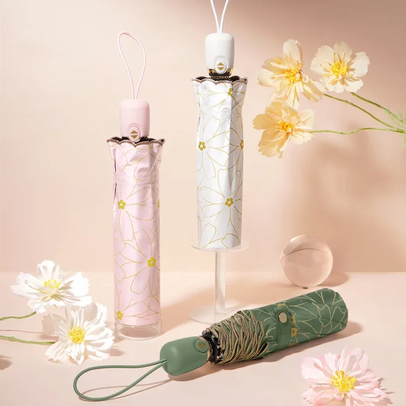 Automatic Folding Umbrella Women Luxury Pocket Windproof Umbrella Ultra Light Paraguas Resistente Al Viento Y Agua Decoration