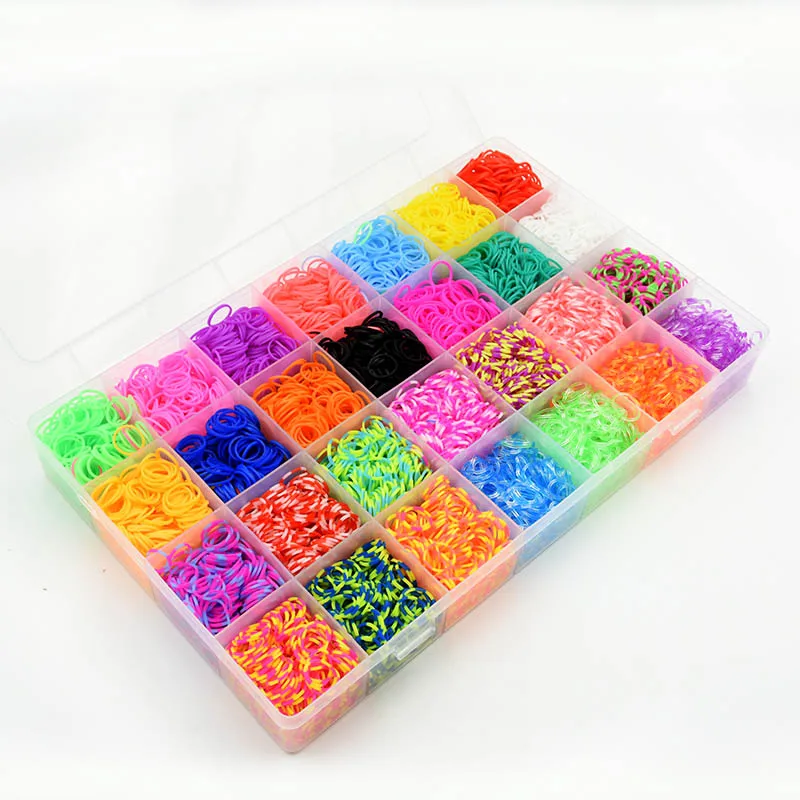 Rainbow Loom Kits Rubber Bands  Rubber Hand Knitting Machine - 10000pcs  Loom Rubber - Aliexpress