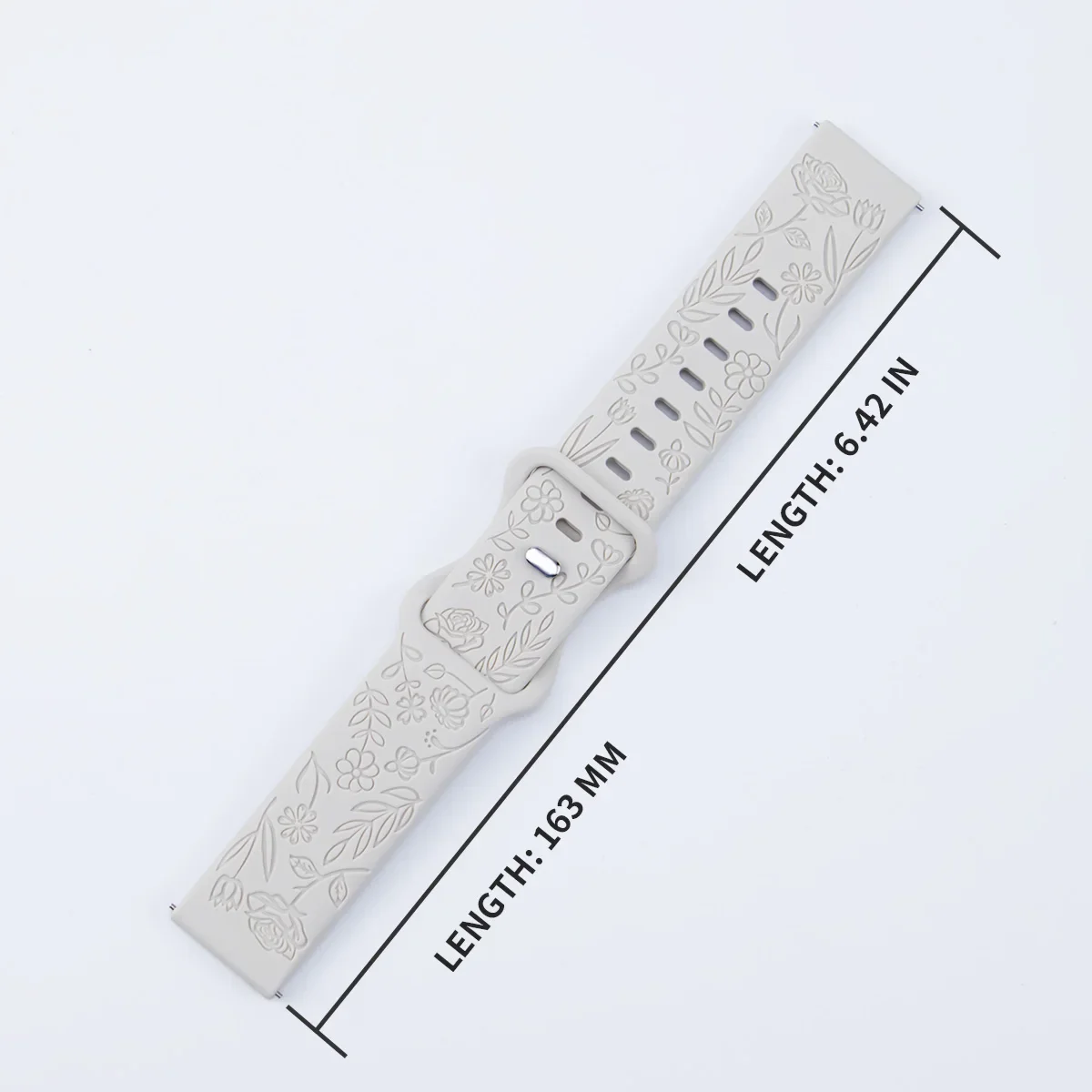 Floral Engraved Silicone Strap - Prints Design Wristband