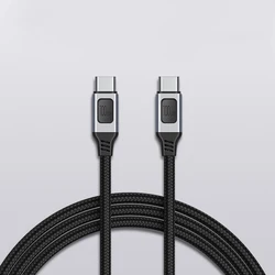 High - Speed USB - C to USB - C Nylon Braided Charging Cable - 5A PD Fast Charge for Laptops, Phones, and Tablets (100W)