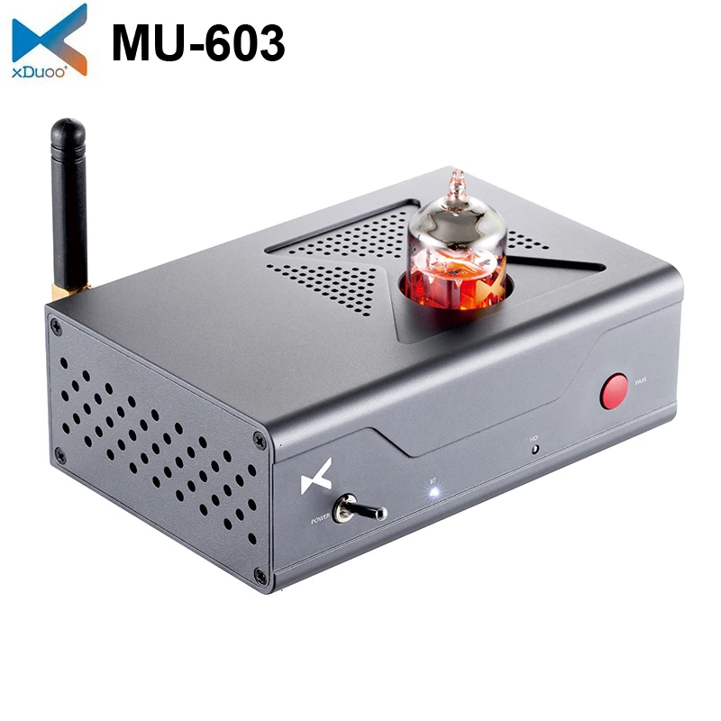 

XDUOO MU-603 Tube Bluetooth DAC & TUBE PRE-AMP ES9018K2M DAC Chip 12AU7 QCC3034 Bluetooth 5.1 aptX HD 10 Meters range Fast SBC