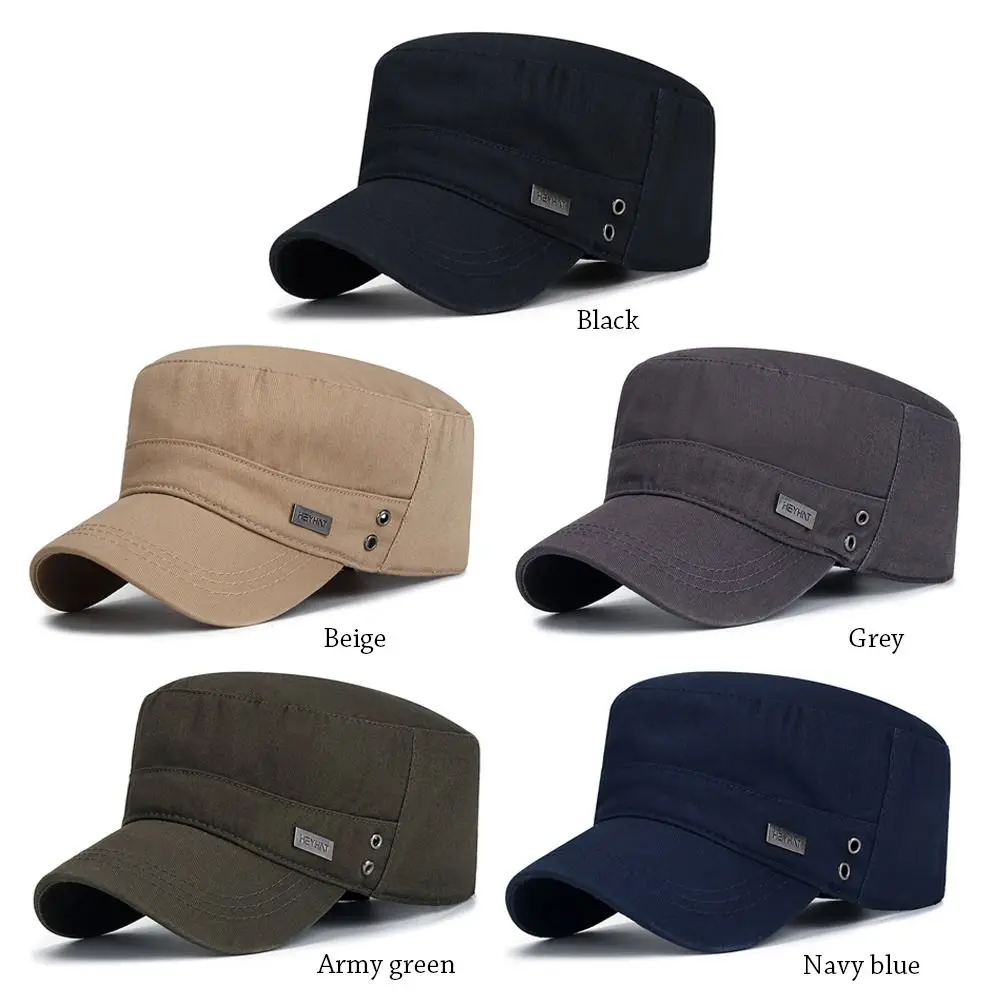Men Cotton Adjustable Sun Cap Cadet Hat Hat Baseball Cap