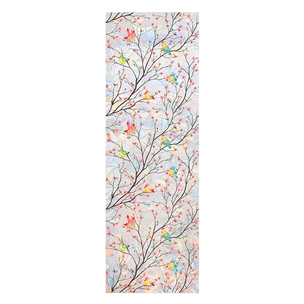 UV-resistant Glass Sticker Glue-free Static Decoration Privacy Window Stained Glass Rainbow Film Self-adhesive Film Decorative