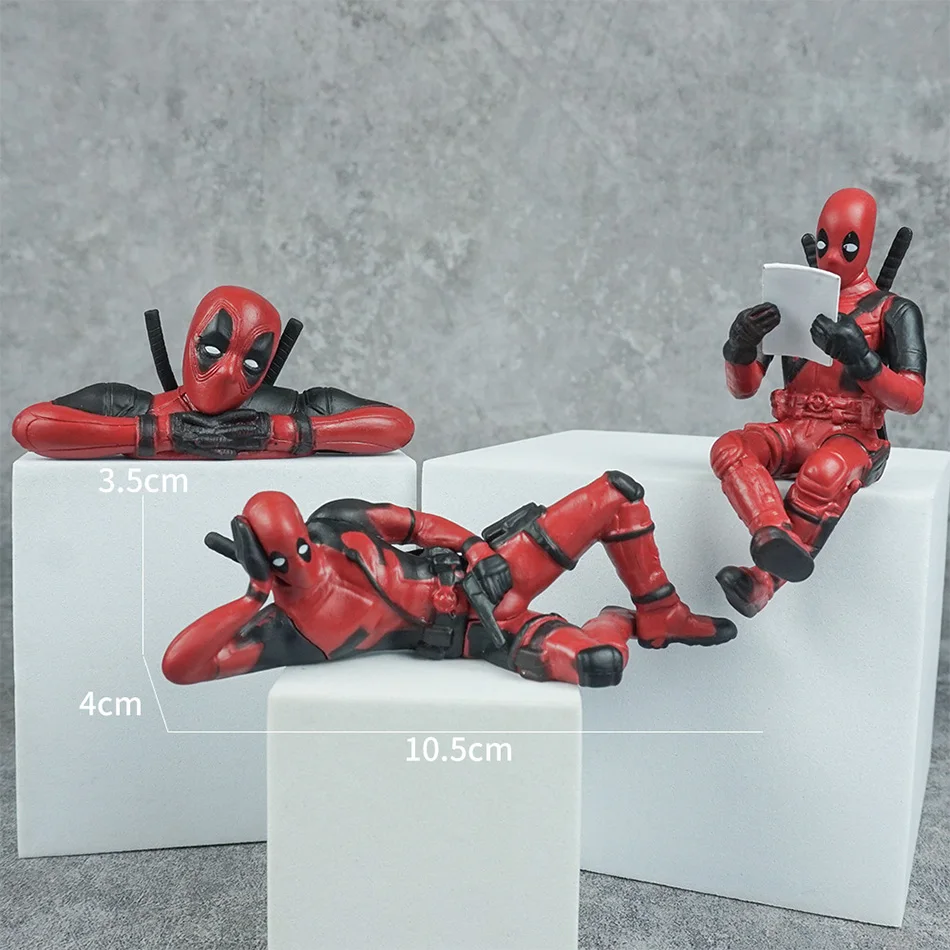 6 Desk Decoration Deadpool Car Home Office Marvel 8cm X-MAN thumbnail 2