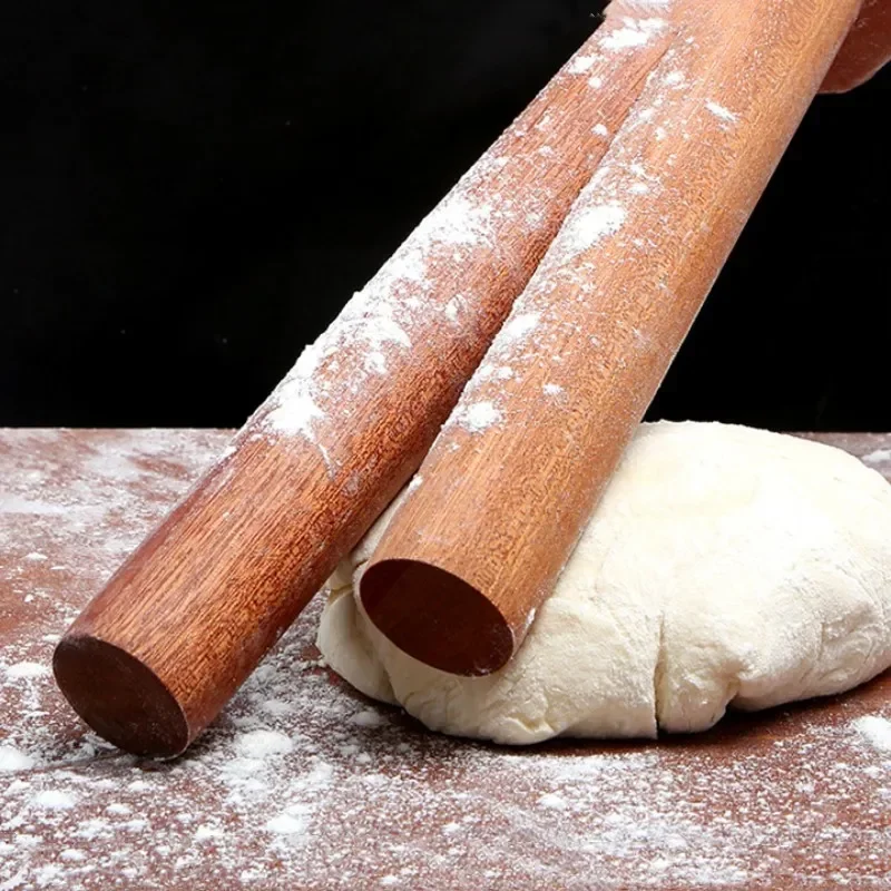 

Natural unpainted ebony rolling pin kitchen household solid wood flour free rolling pin rolling pin dough roller wooden