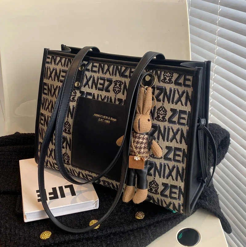 Big Women's 2024 New Fashion Shoulder Women's Large Capacity High Sense Work Commuter Bag Tote Bag