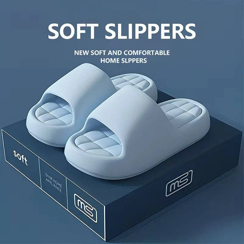 Women Summer Slippers Bathroom Shower Shoes Thick Soft Sole Non Slip House Slippers Men Fashion Lightweight Beach Sandals - 6