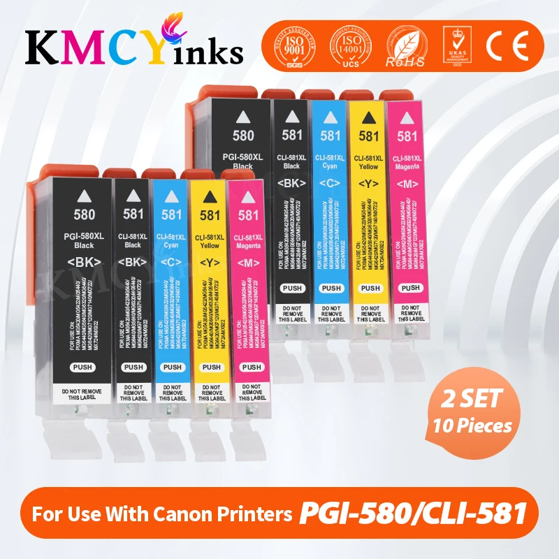 Compatible Canon PGI-580XXL CLI-581XXL ink Cartridge -6 Pack