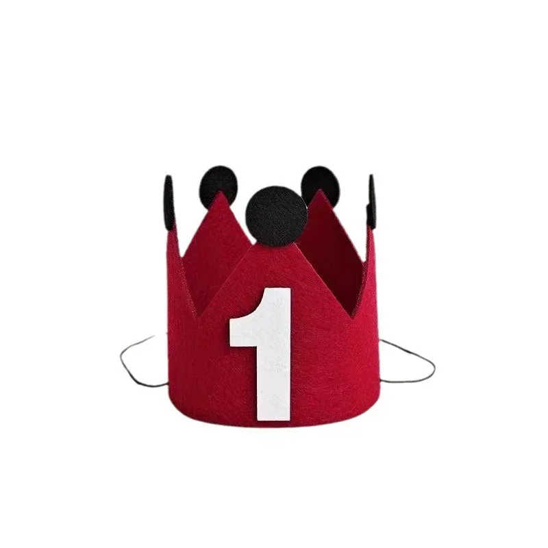 Happy Birthday Hat Baby First Birthday Party Felt Hat 1st 2th 3th Years Kids Baby Shower Hat Birthday Headband Decoration