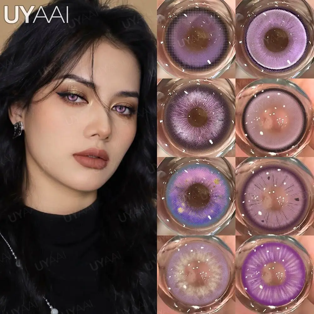 Vibrant Violet Fashion Contact Lenses - High Quality Soft Lenses for Eye-Catching Party Makeup