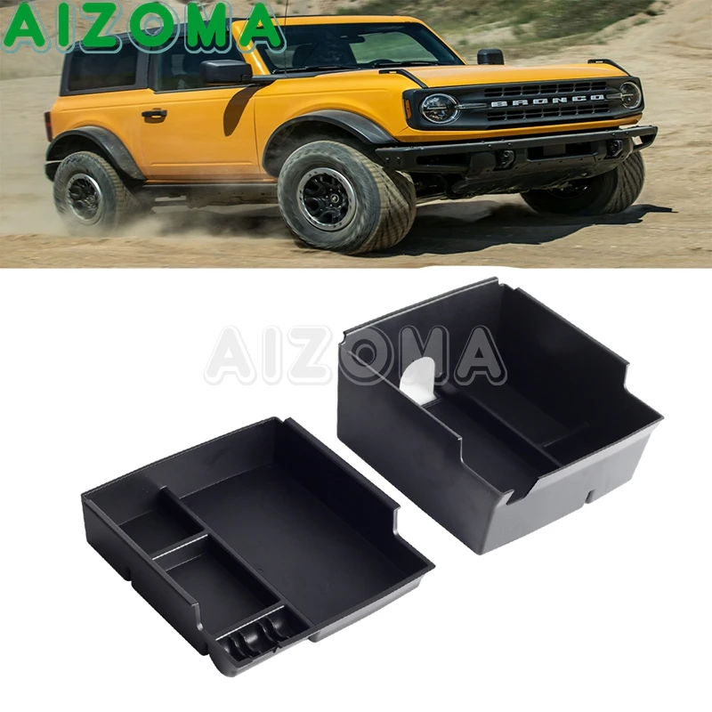 

Органайзер для автомобильной консоли, подлокотник, ящик для хранения для Ford Bronco 2021-2023, 2 двери и 4 двери, вторичный, центральный, верхний, нижний слой, лоток