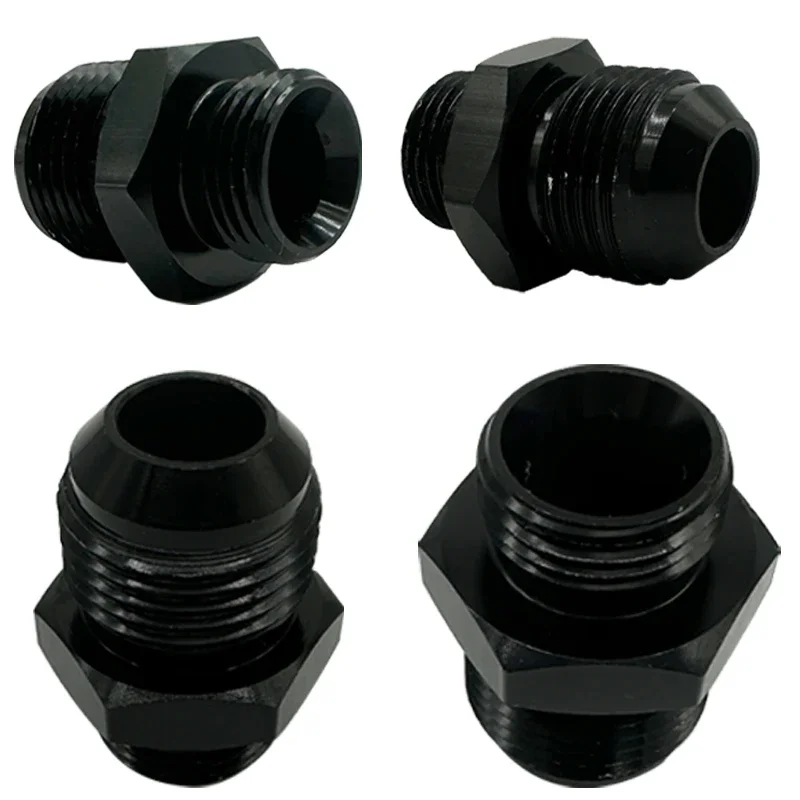 thumbnail image 2 of An Fittings AN6 ORB Male To AN6 Male Flare Fitting Adapters With O-ring (2-Pack, Black Aluminum) AN6 Adapter 2 of 13