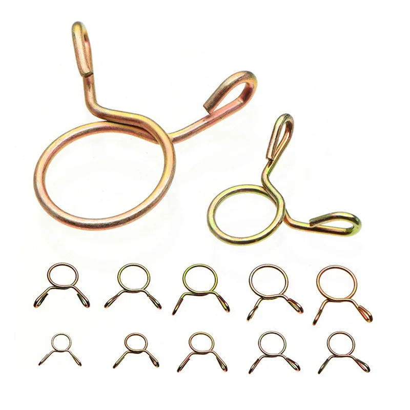 Pinces à ressort plaquées zinc pour tuyaux d'engrenage, collier de serrage de conduite de carburant pour bateaux avec boîte de rangement, haute qualité, 5mm, 6mm, 7mm, 8mm, 9mm, 10mm, 11mm, 12mm, 13mm, 14mm, 126 pièces