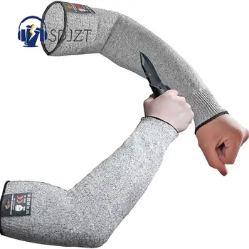1Pc Level 5 HPPE Cut Resistant Anti-Puncture Work Protection Arm Sleeve Cover Anti-cut Level 5 Safety Work Gloves Cut Gloves 1