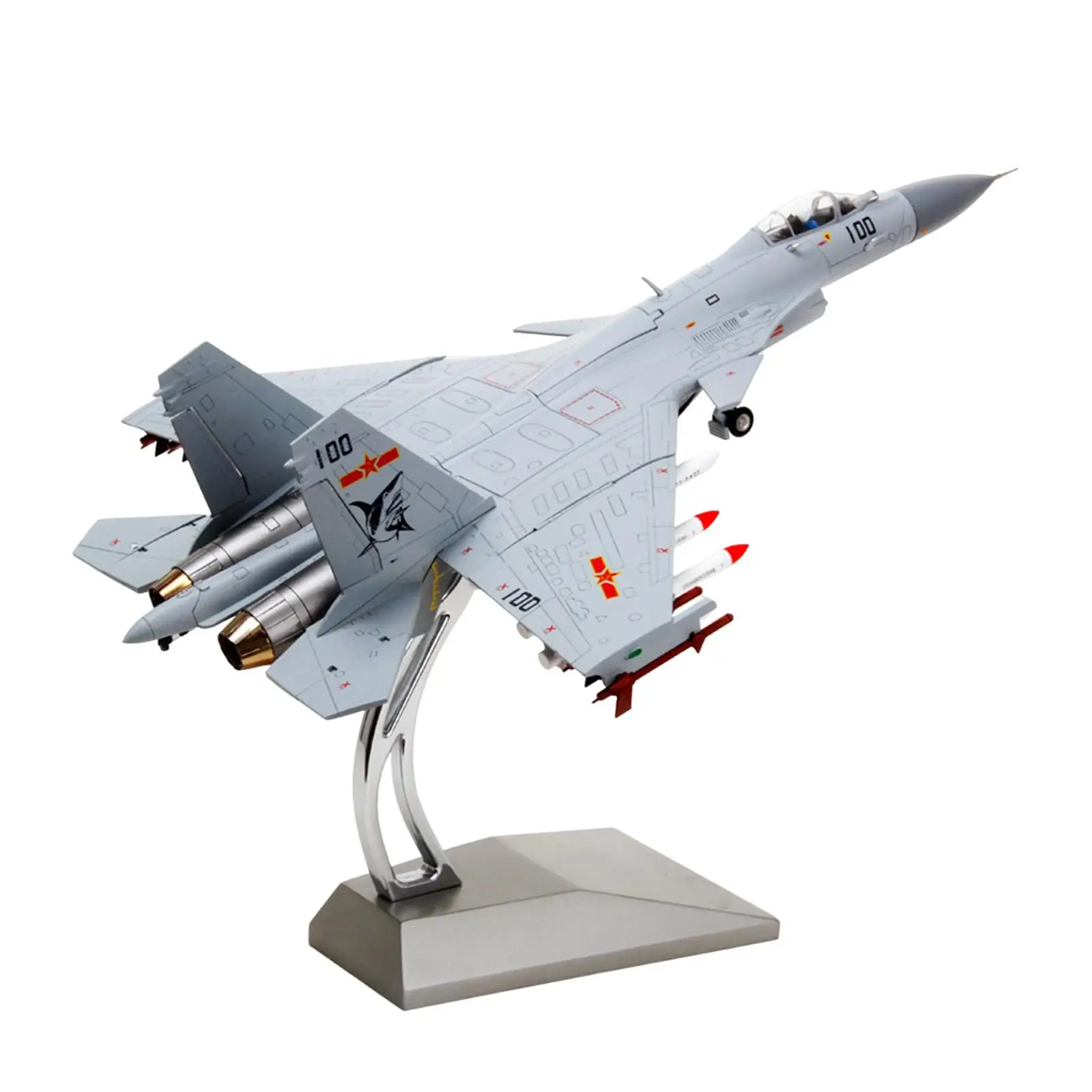

1:48 Simulation Alloy Aircraft Fold wing, Turnable Wheels, Opened Hatchway with Stand for Home Keepsake Souvenirs Decoration