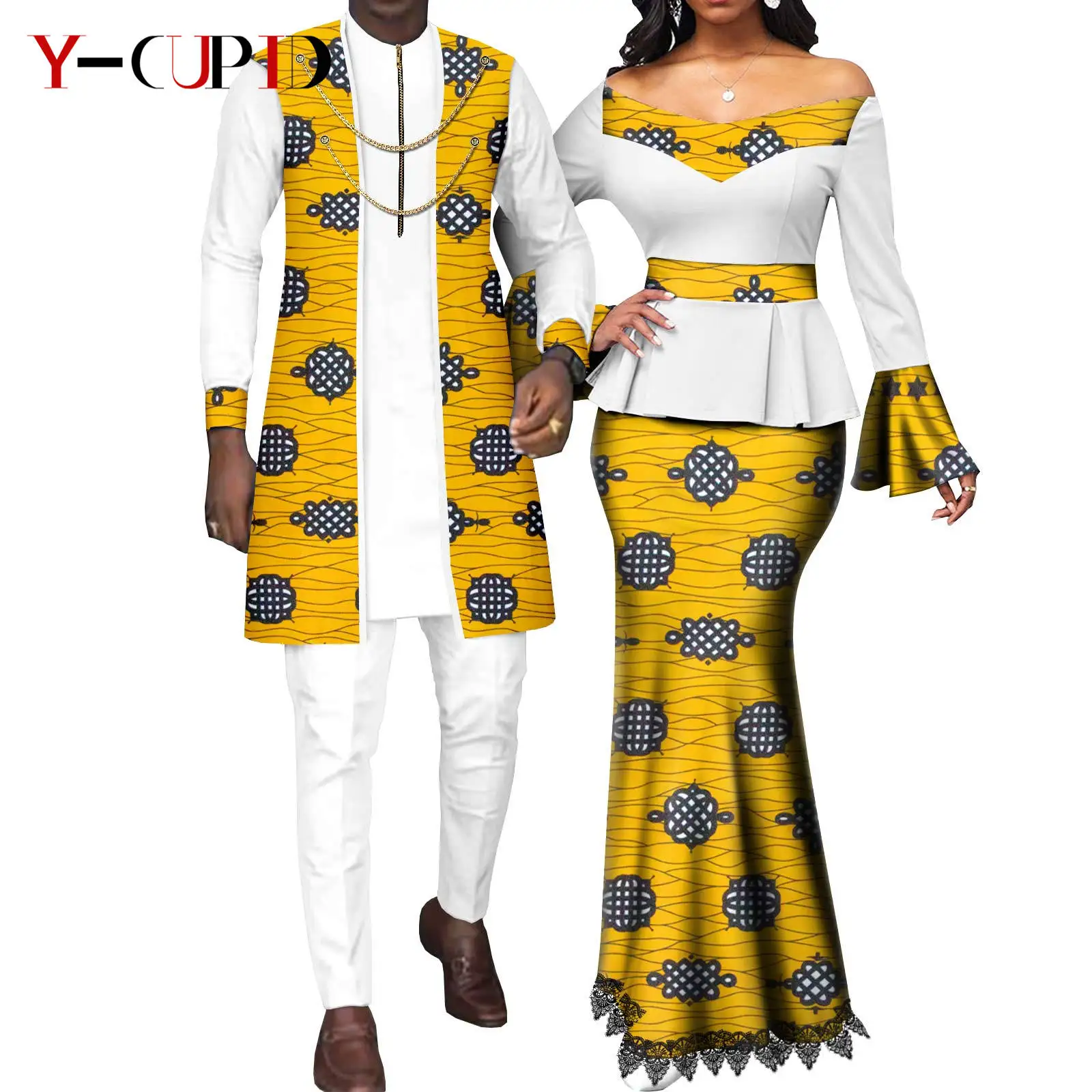 Abito Tradizionale Africano Da Uomo Dashiki 2 Pezzi, Maniche Lunghe, Taglie M-3XL - 5