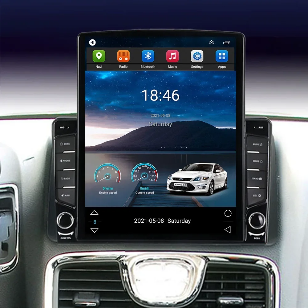 

For Tesla Style 2Din Android 13 Car Radio For Chrysler Grand Voyager 5 2011 to 15 Multimedia Video Player GPS Stereo Carplay DSP