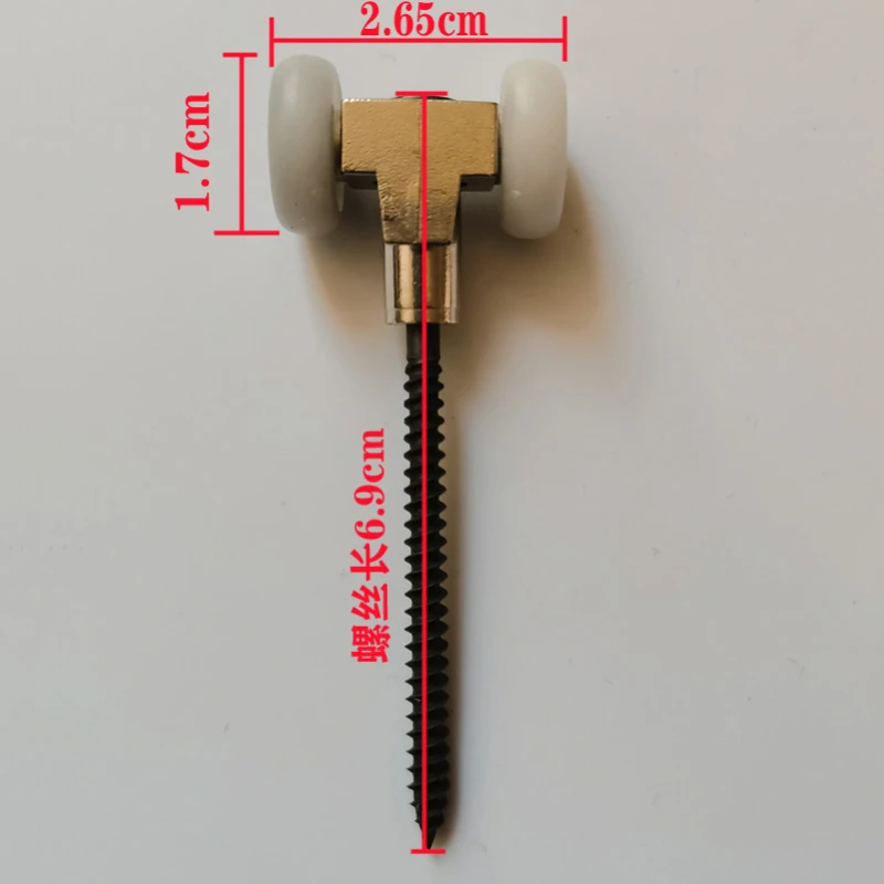 PVC small folding door crane wheel alloy sliding folding door pulley bearing wheel partition kitchen roller parts
