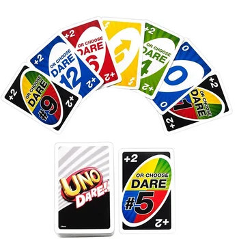 Mattel Games UNO DARE! Card Game Multiplayer UNO Card Game Family Party Games Toys Kids Toy Playing Cards 6